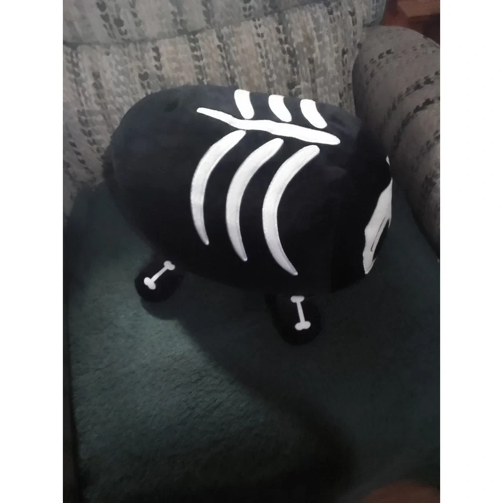 Smoochy Pals Black And White Skelaton Head Stuffed Plush 15